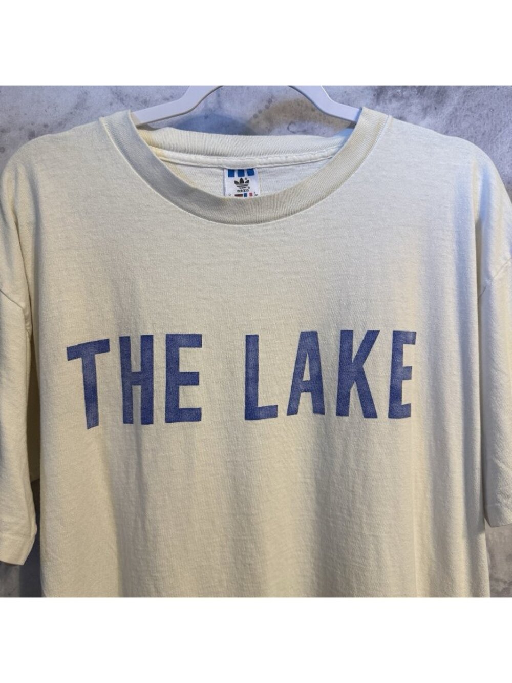 Vintage The Lake Adidas T Shirt 90s White Short Sleeve Size Large